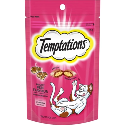 Temptations cat treats 85g Cat treats Temptations Hearty beef