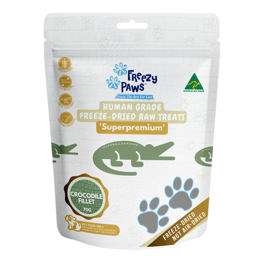 Freezy paws crocodile fillet Woofy and Whiskers