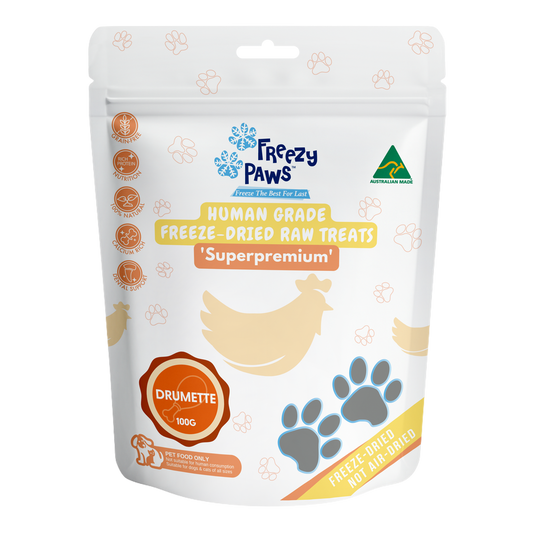 Freezy paws chicken drumettes Woofy and Whiskers