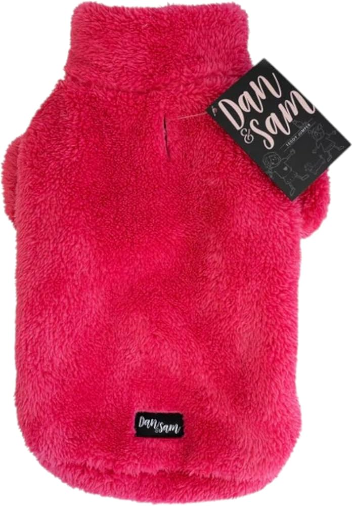 Dan & Sam Raspberry Sorbet Teddy fleece xs 20cm Woofy and Whiskers