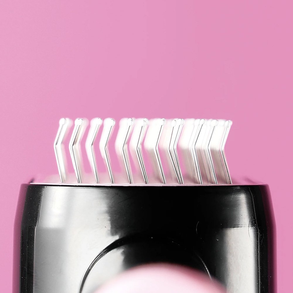 Grooming push comb pink Woofy and Whiskers