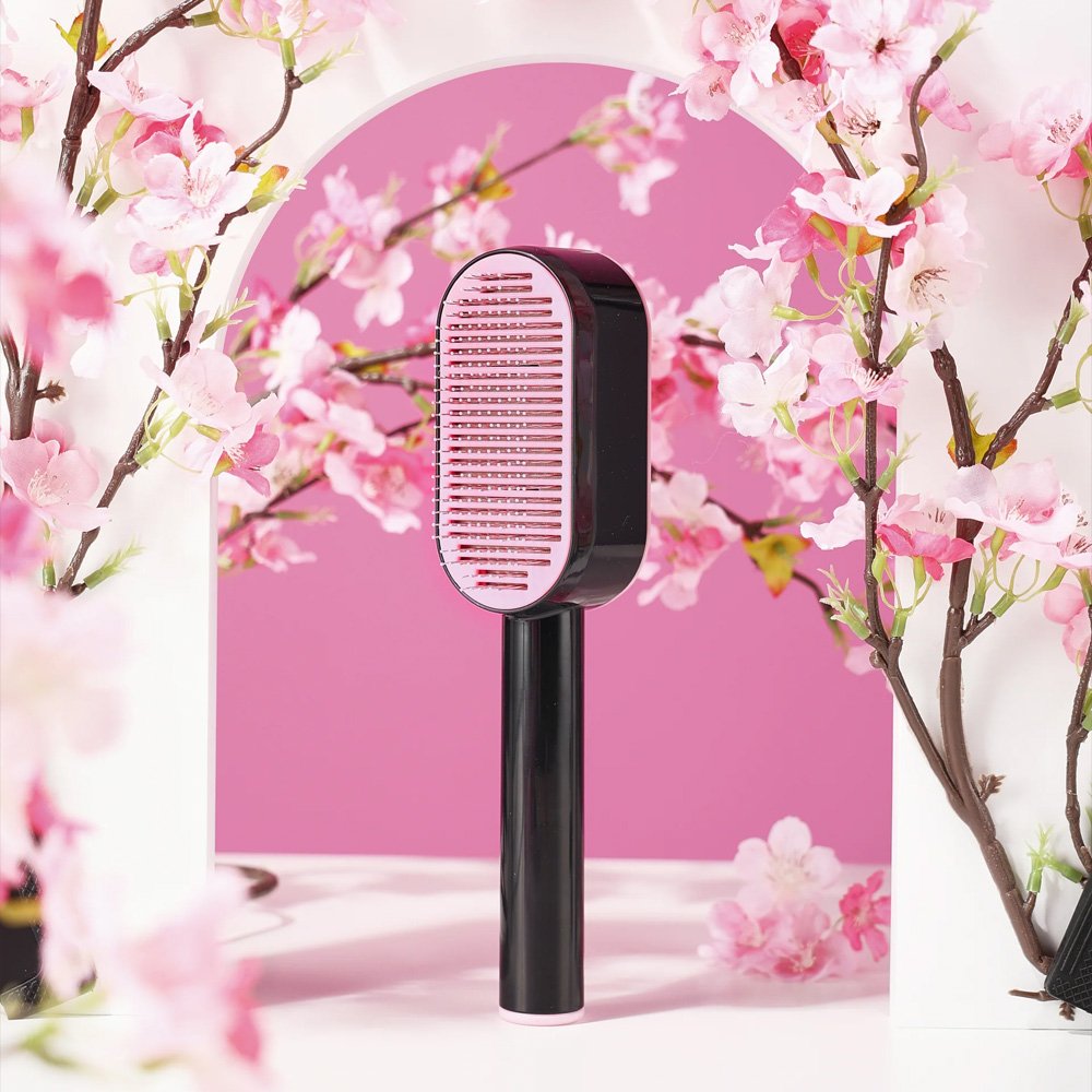 Grooming push comb pink Woofy and Whiskers
