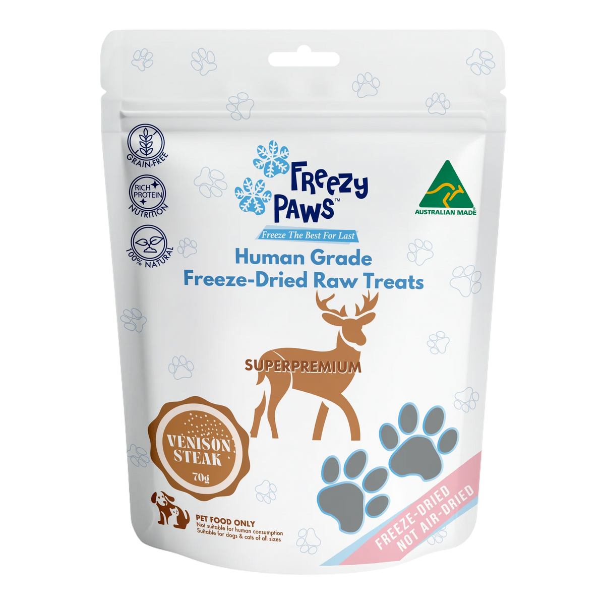 Freezy paws chicken drumettes Pet treats freezy paws Venison