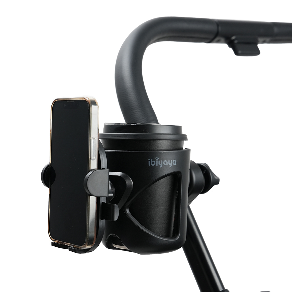 Ibiyaya 2 in 1 Cup-n-Phone Holder for Pet Strollers Pet Stroller Accessories Ibiyaya