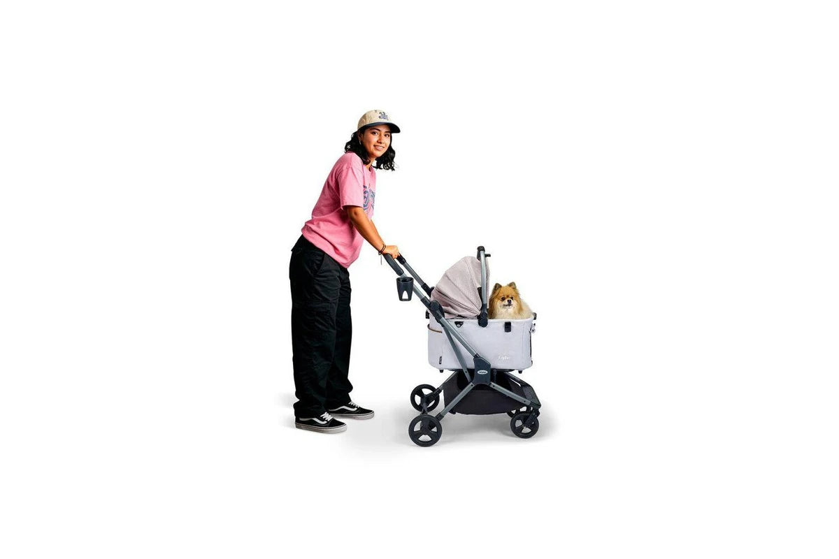 Ibiyaya Lyte 3-In-1 Detachable Pet Stroller Medium - Apricot pet stroller Woofy and Whiskers