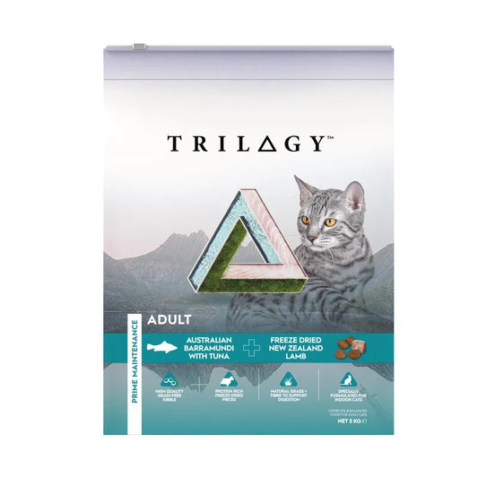 TRILOGY ADULT CAT BARRAMUNDI 5KGs Woofy and Whiskers Barramundi