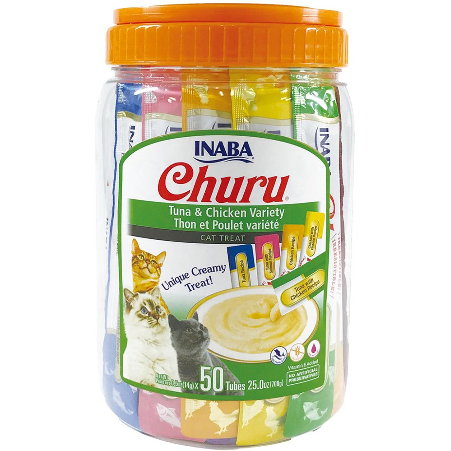 Inaba Inaba- Churu Tuna & Chicken Variety 50 Tubes Cat treats Inaba Tuna & Chicken