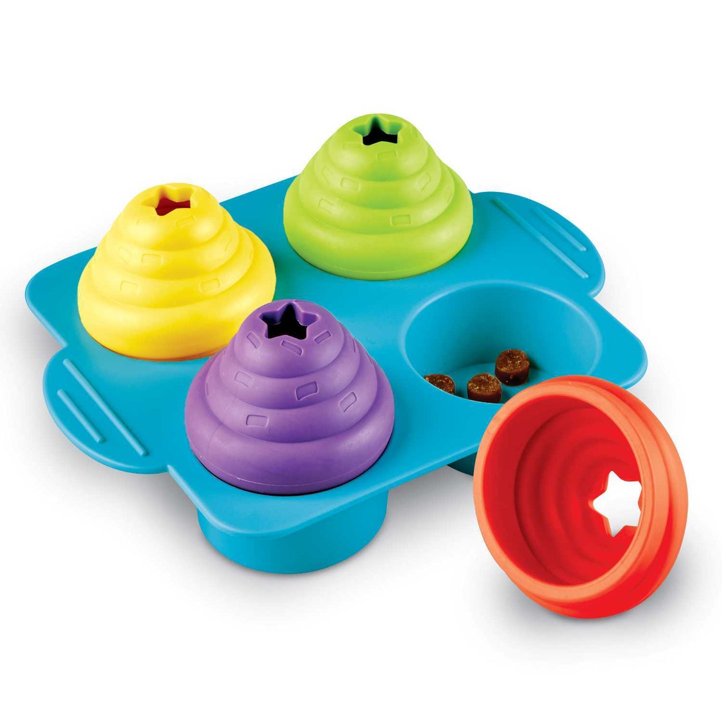 Brightkins Cupcake Party! Interactive Dog Treat Dispensing Toy & Puzzle Interactive dog puzzle brightkins