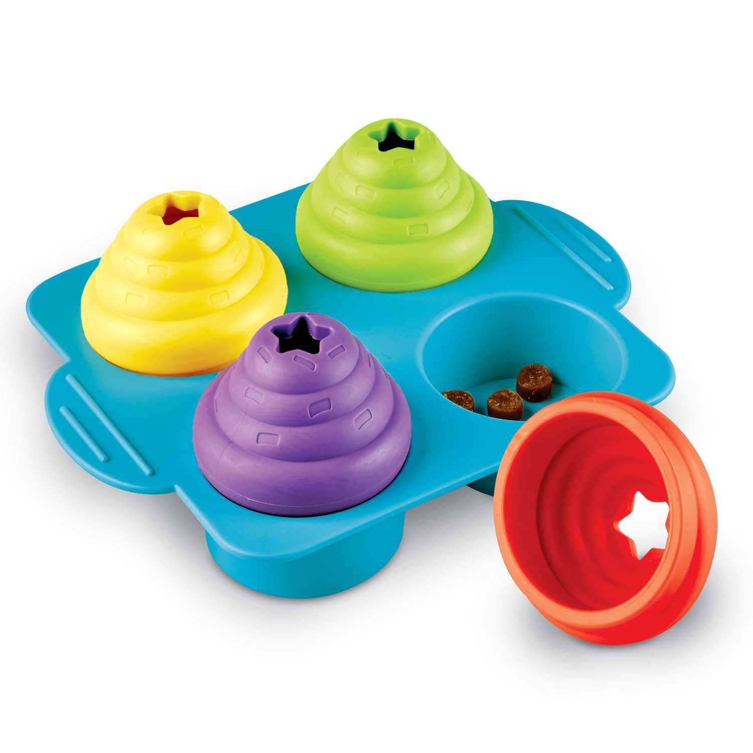 Brightkins Cupcake Party! Interactive Dog Treat Dispensing Toy & Puzzle Interactive dog puzzle brightkins