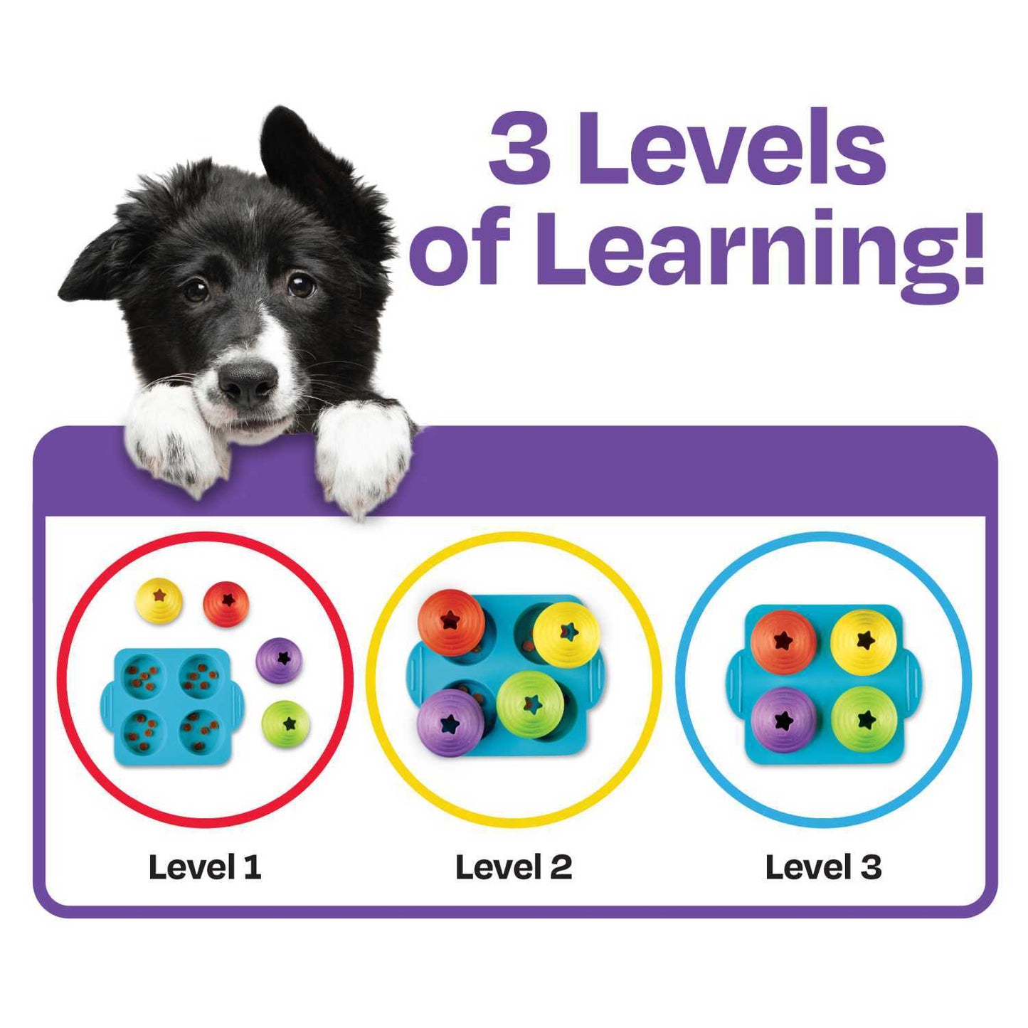 Brightkins Cupcake Party! Interactive Dog Treat Dispensing Toy & Puzzle Interactive dog puzzle brightkins