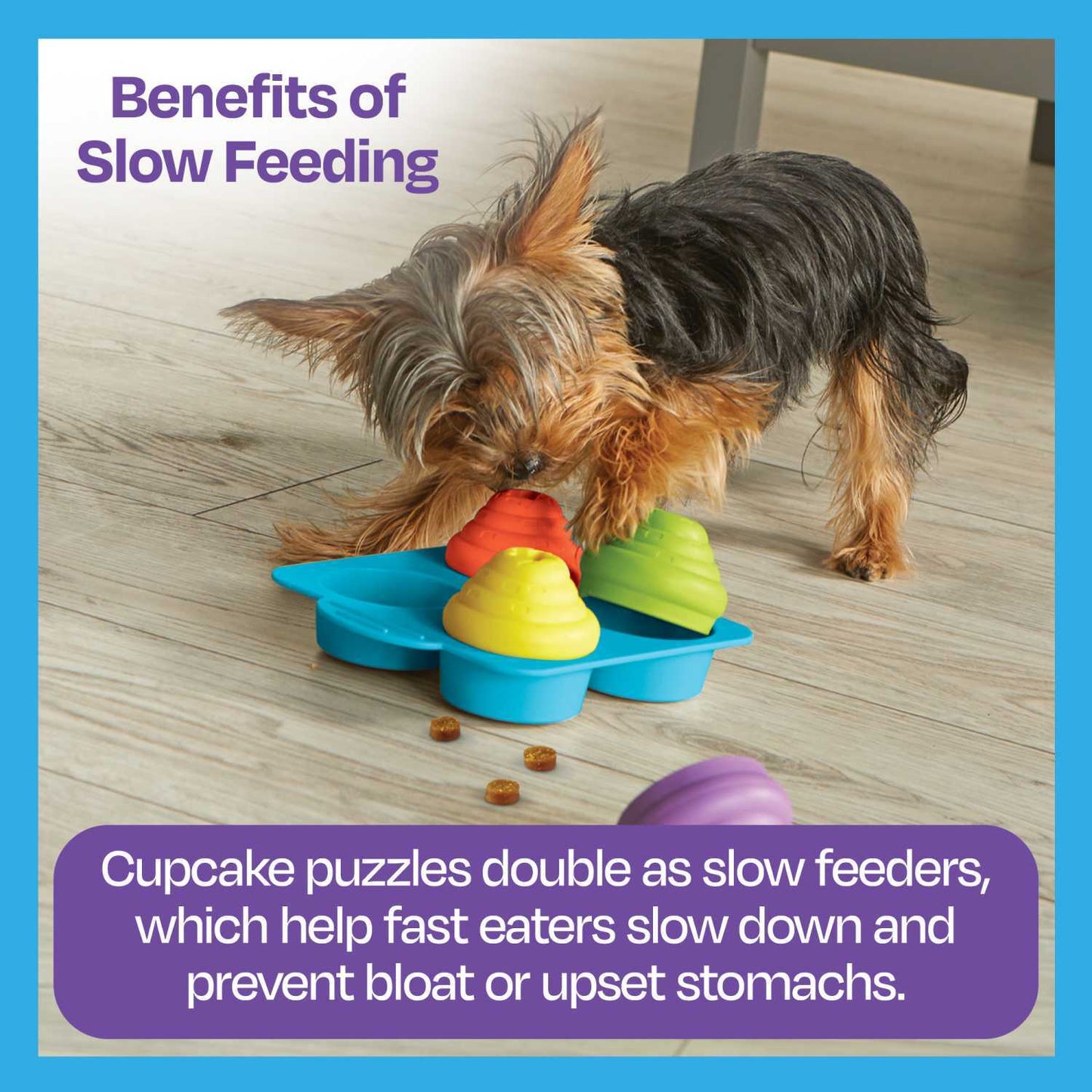 Brightkins Cupcake Party! Interactive Dog Treat Dispensing Toy & Puzzle Interactive dog puzzle brightkins