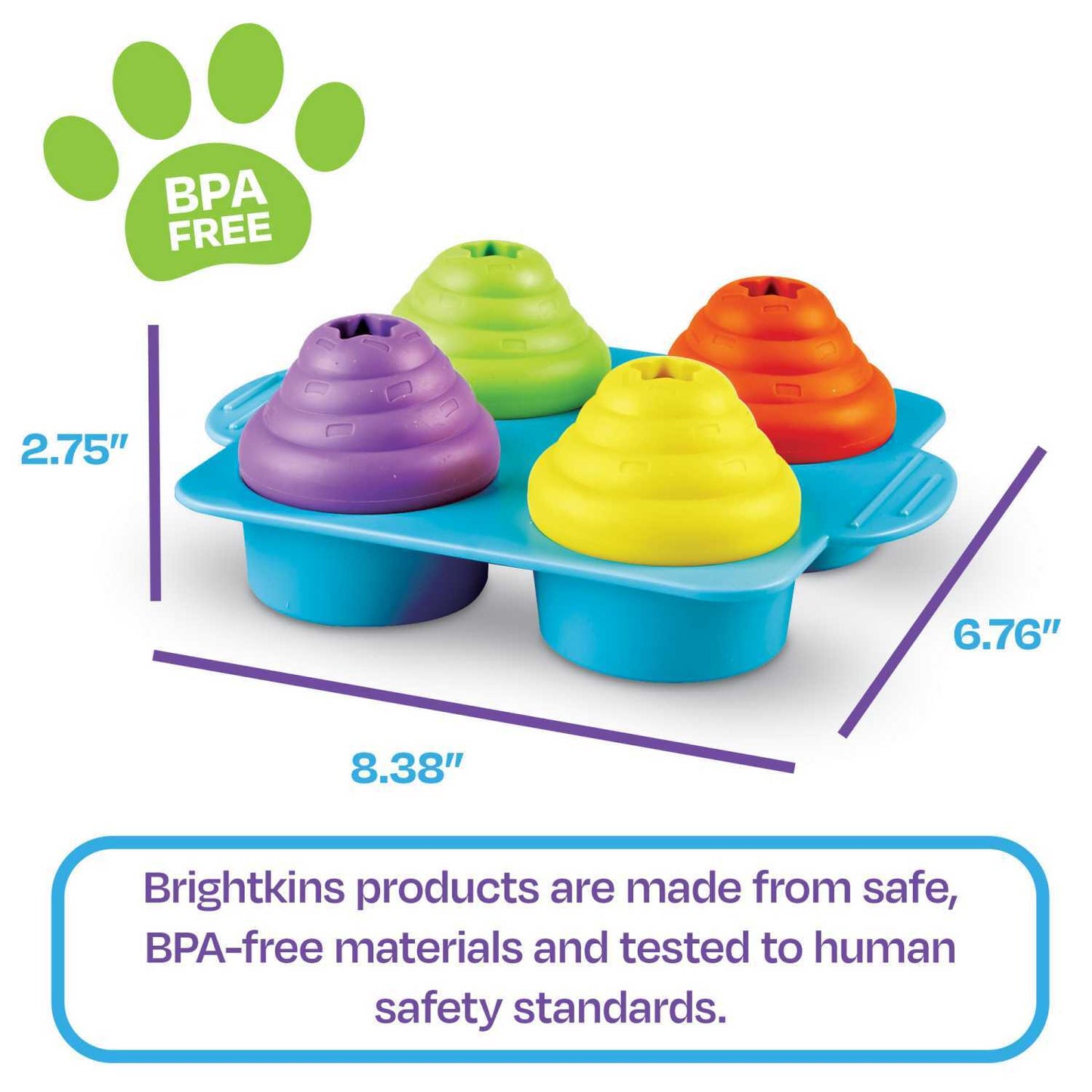 Brightkins Cupcake Party! Interactive Dog Treat Dispensing Toy & Puzzle Interactive dog puzzle brightkins