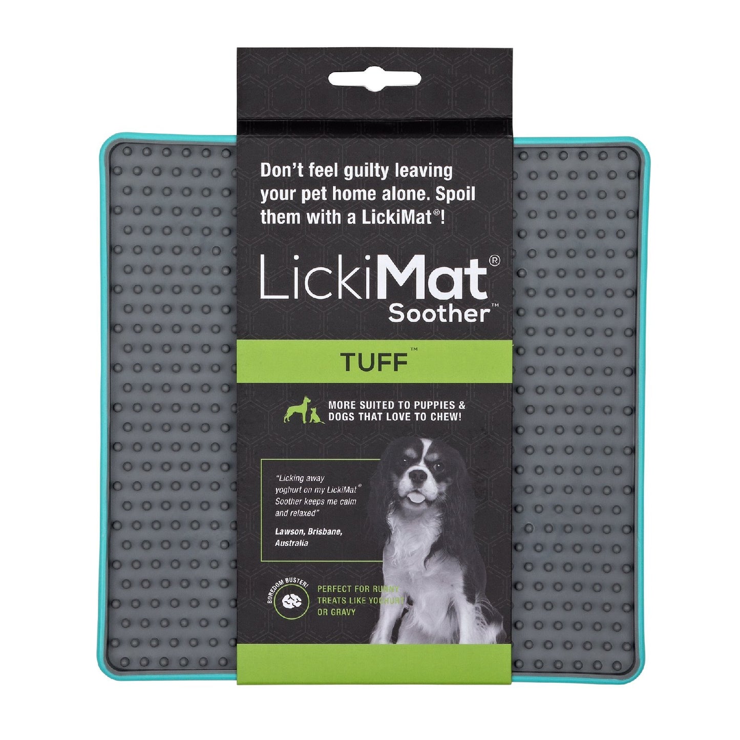 LickiMat Soother Tuff Slow Food Bowl Woofy and Whiskers Blue