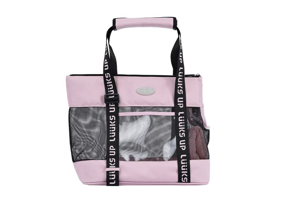 URBAN SPORT pet Tote carrier - Beige green Woofy and Whiskers Black Pink