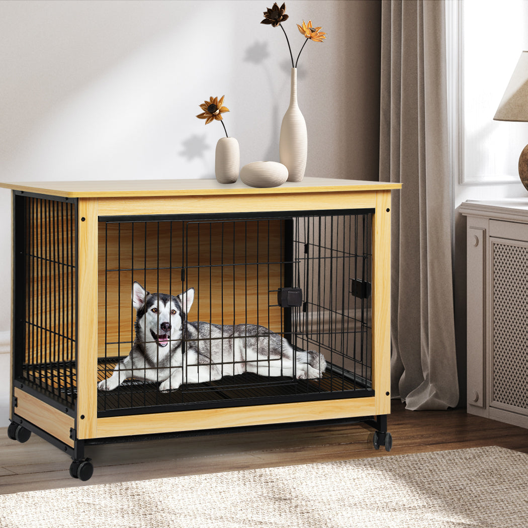 PaWz Wooden Wire Dog Kennel Side End XXL XX-Large Pet Crate PaWz
