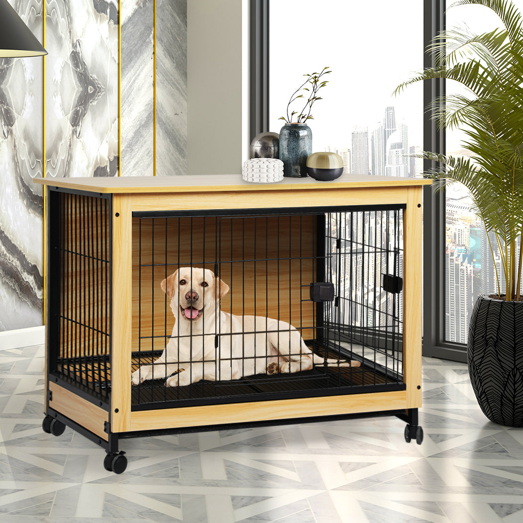 PaWz Wooden Wire Dog Kennel Side End XL X-Large on Pet Crate PaWz