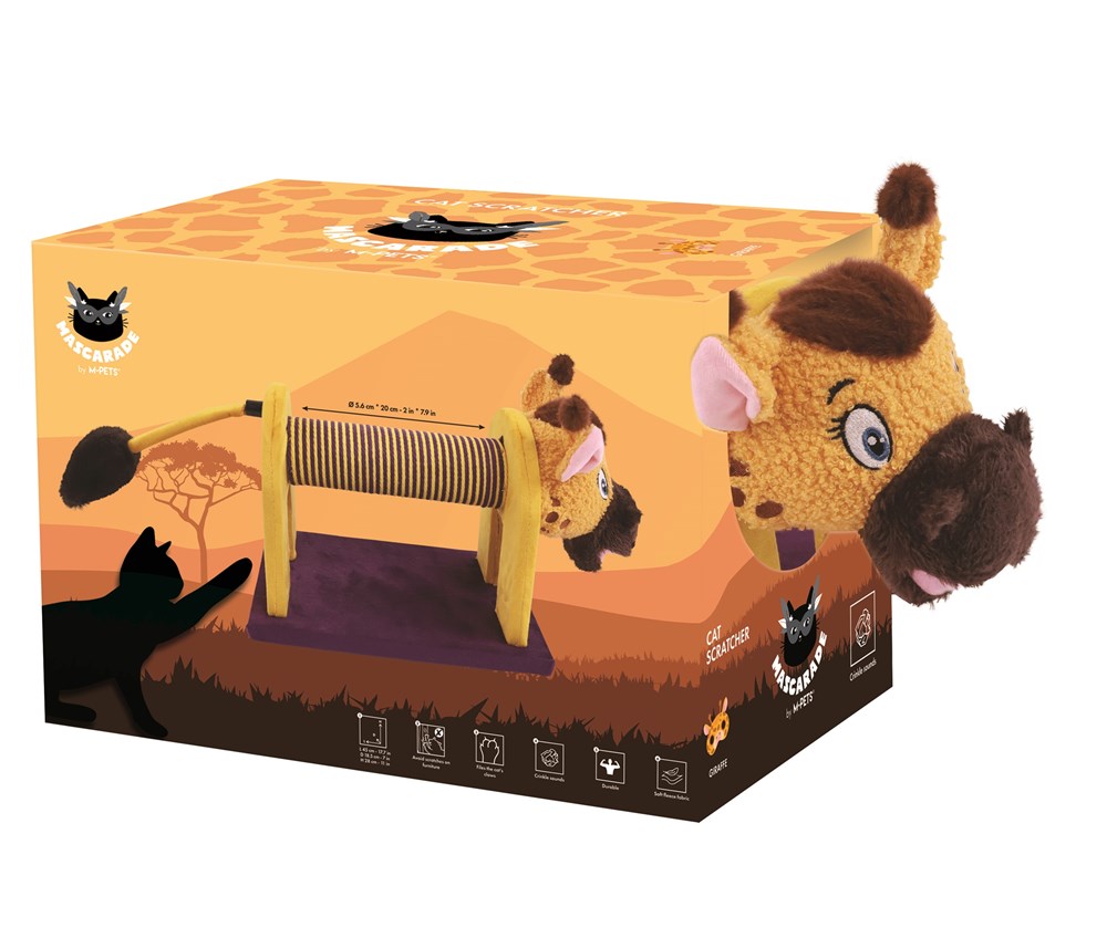 M-PETS MASCARADE Cat Scratcher Giraffe 53.5 x 18.5 x 23 cm