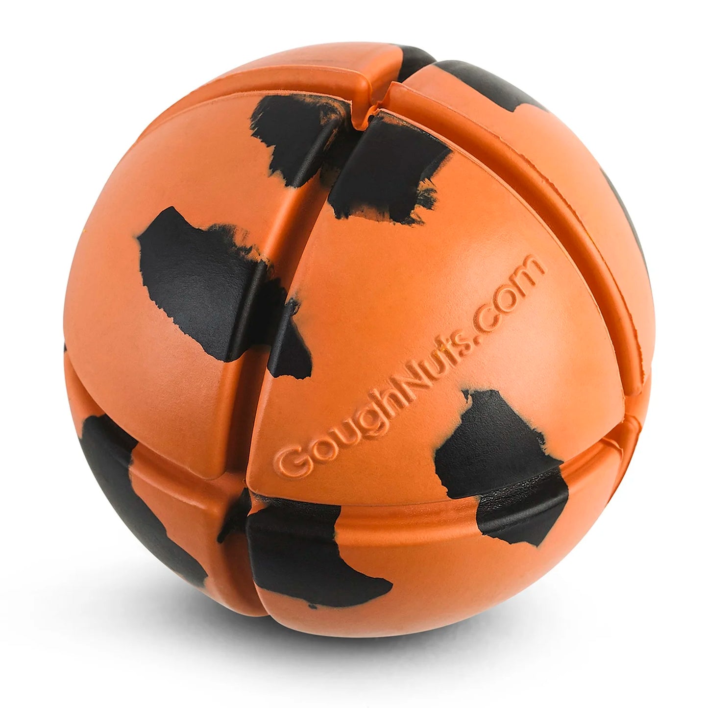 Goughnuts Interactive Yellow Ball tough dog toys Goughnuts Inc. orange