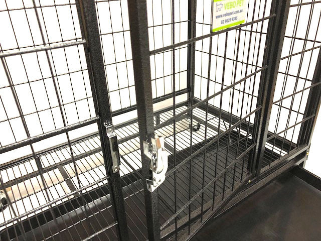 VEBO Metal Tube Stackable Dog Cage with wheels [Size: XL]