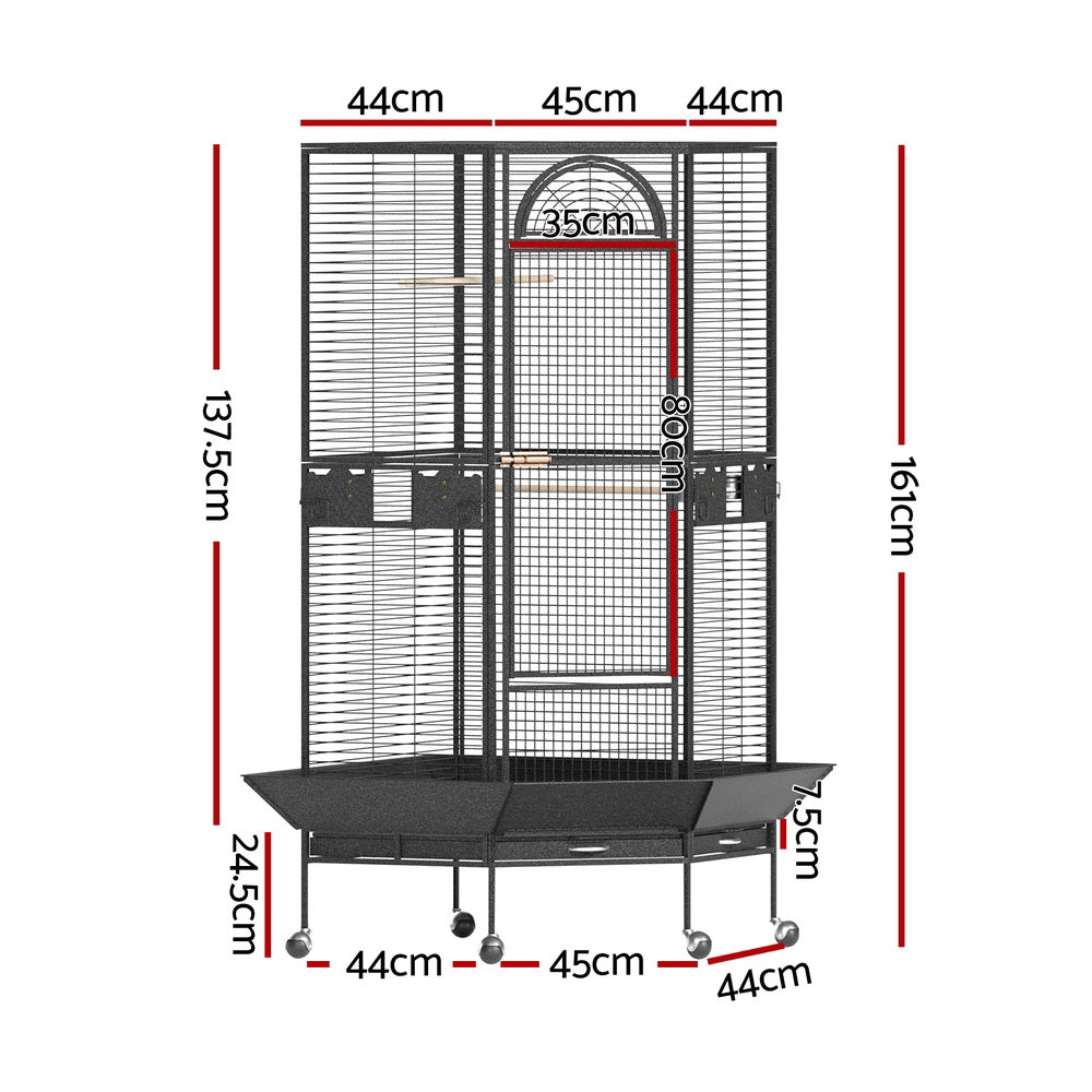i.Pet Bird Cage Large Jumbo Aviary Budgie Perch Cage Parrot Stand Wheels Corner Pet Care > Bird > Bird Cages & Stands ipet