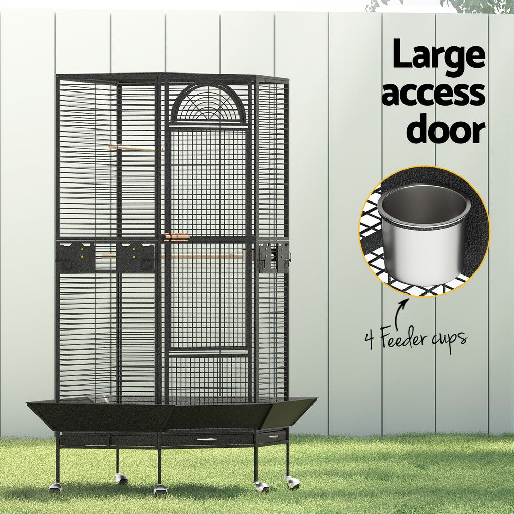 i.Pet Bird Cage Large Jumbo Aviary Budgie Perch Cage Parrot Stand Wheels Corner Pet Care > Bird > Bird Cages & Stands ipet