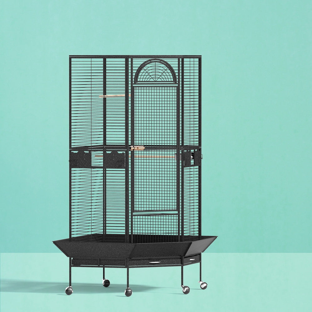i.Pet Bird Cage Large Jumbo Aviary Budgie Perch Cage Parrot Stand Wheels Corner Pet Care > Bird > Bird Cages & Stands ipet