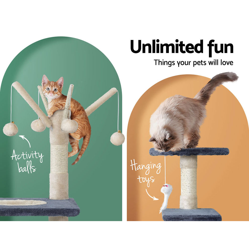 i.Pet Cat Tree 110cm Tower Scratching Post Scratcher Wood Condo House Bed Toys Pet Care > Cat Supplies > Cat Scratching Posts Ipet