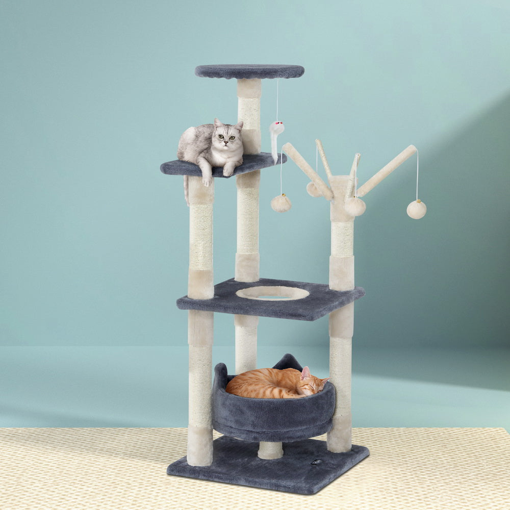 i.Pet Cat Tree 110cm Tower Scratching Post Scratcher Wood Condo House Bed Toys Pet Care > Cat Supplies > Cat Scratching Posts Ipet