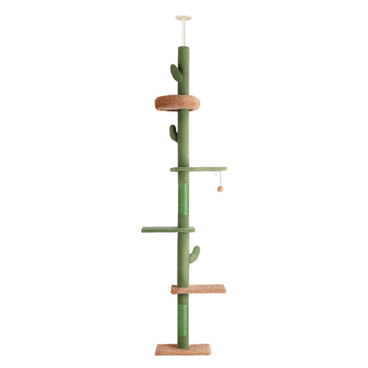 i.Pet Cat Tree Tower Scratching Post Scratcher Floor to Ceiling Cats Bed 290cm Pet Care > Cat Supplies > Cat Scratching Posts Ipet