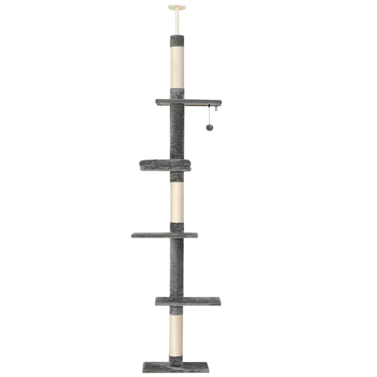 i.Pet Cat Tree 290cm Tower Scratching Post Scratcher Floor to Ceiling Cats Bed Pet Care > Cat Supplies > Cat Scratching Posts Ipet