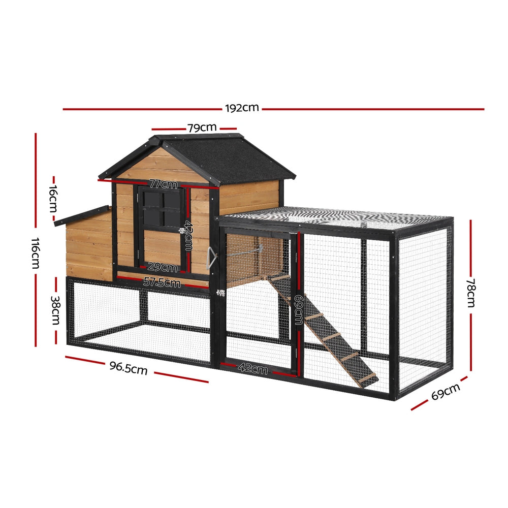 i.Pet Chicken Coop Rabbit Hutch Extra Large Wooden Run Cage Bunny House Outdoor Pet Care > Coops & Hutches > Small Animal Habitats & Cages Woofy and Whiskers