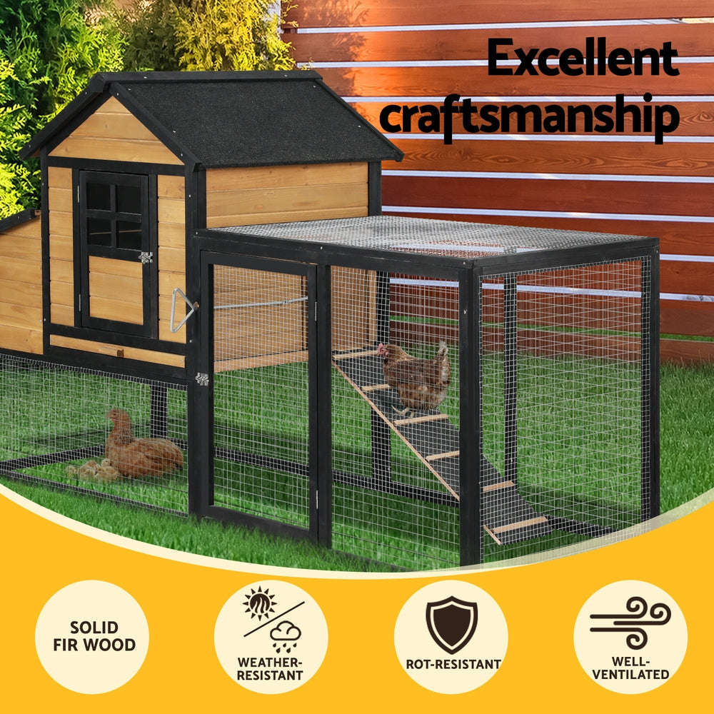 i.Pet Chicken Coop Rabbit Hutch Extra Large Wooden Run Cage Bunny House Outdoor Pet Care > Coops & Hutches > Small Animal Habitats & Cages Woofy and Whiskers