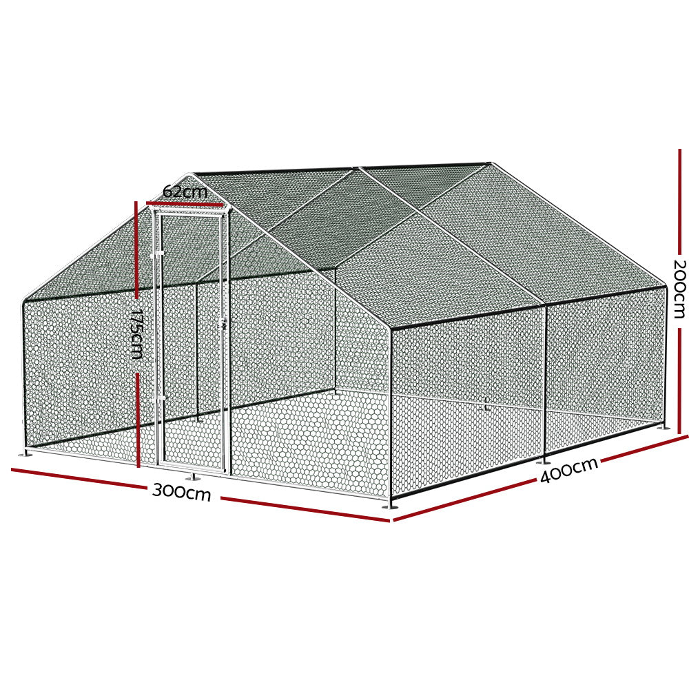 i.Pet Chicken Coop Cage 3x4x2m Galvanised Steel Pet Care > Coops & Hutches > Coop & Hutch Accessories ipet