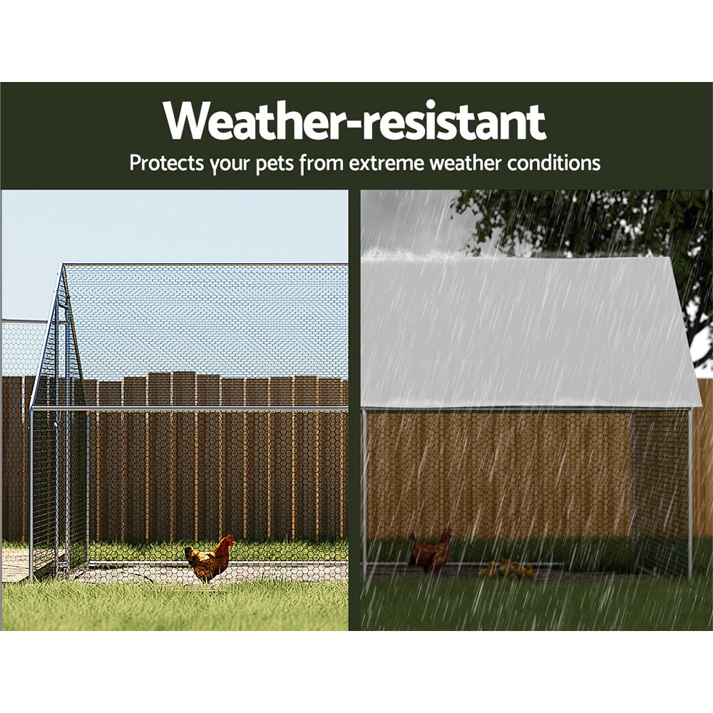 i.Pet Chicken Coop Cage 3x4x2m Galvanised Steel Pet Care > Coops & Hutches > Coop & Hutch Accessories ipet