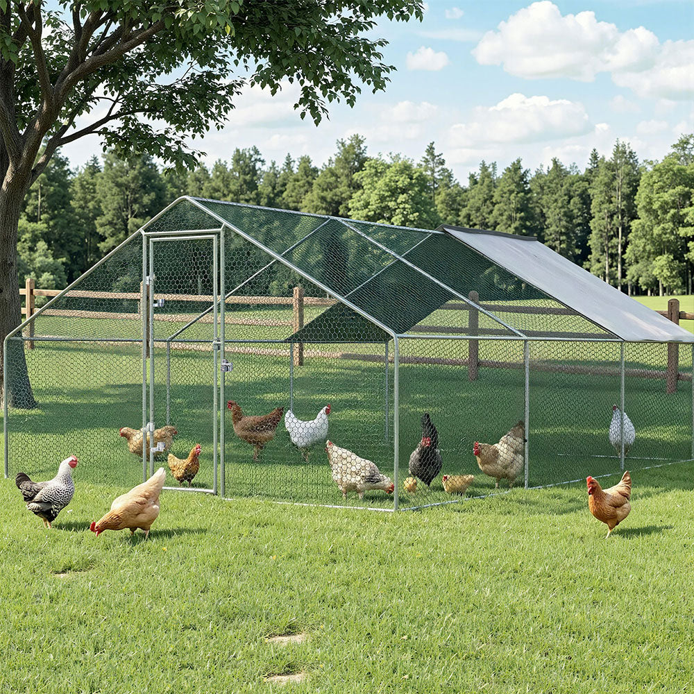 i.Pet Chicken Coop Cage 3x6x2m Galvanised Steel Pet Care > Coops & Hutches > Coop & Hutch Accessories ipet