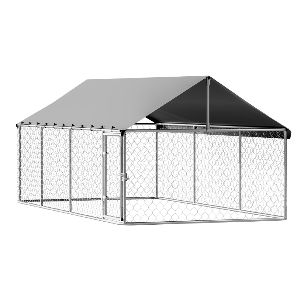 i.Pet Dog Kennel Large House XL Pet Run Cage Puppy Outdoor Enclosure 2Mx4M Pet Care > Dog Supplies > Dog Kennels Woofy and Whiskers