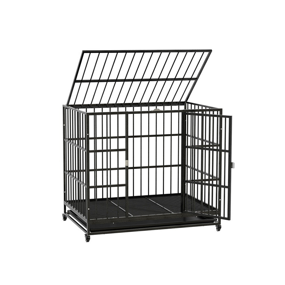 i.Pet Dog Cage Crate Large Puppy Cat Anti-Bite Pet Kennel Wheels w/Tray Metal Pet Care > Coops & Hutches > Small Animal Habitats & Cages ipet