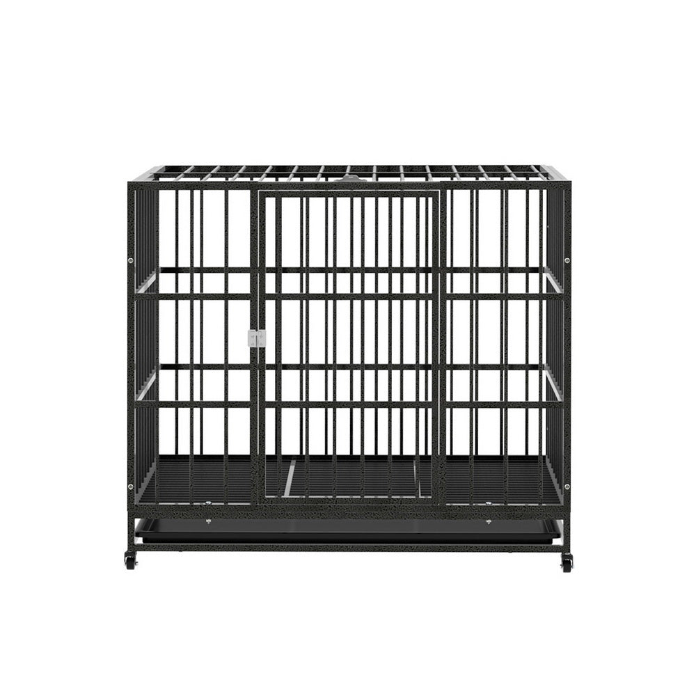 i.Pet Dog Cage Crate Large Puppy Cat Anti-Bite Pet Kennel Wheels w/Tray Metal Pet Care > Coops & Hutches > Small Animal Habitats & Cages ipet