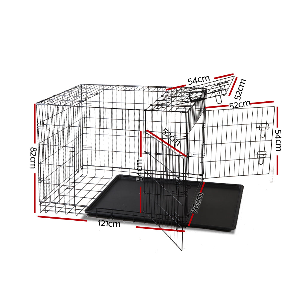 i.Pet 48" Dog Cage Crate Large Kennel 3 Doors Pet Care > Dog Supplies > Dog Kennels Woofy and Whiskers