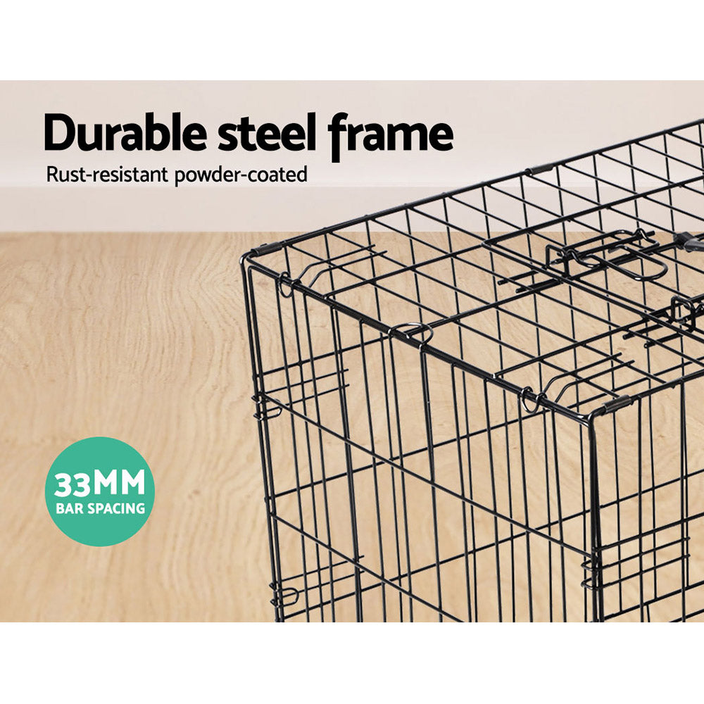 i.Pet 48" Dog Cage Crate Large Kennel 3 Doors Pet Care > Dog Supplies > Dog Kennels Woofy and Whiskers