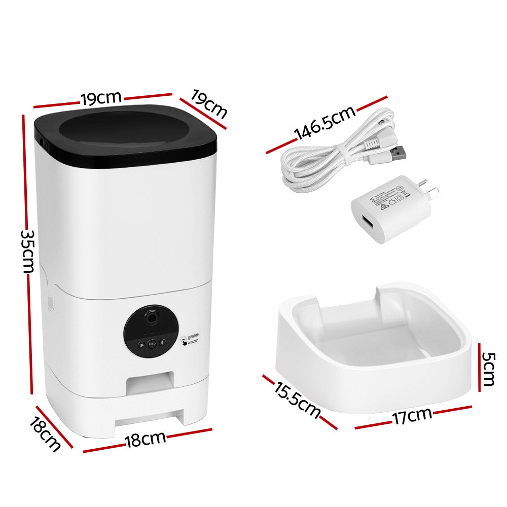 i.Pet Automatic Pet Feeder 6L Wifi Camera Dog Cat Smart Food Dispenser Timer Pet Care > Dog Supplies > Dog Bowls, Feeders & Waterers ipet