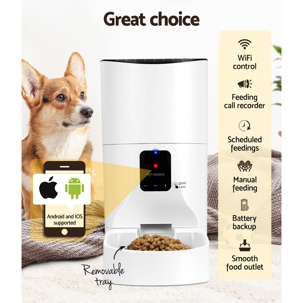 i.Pet Automatic Pet Feeder 9L Wifi Auto Dog Cat Feeder Smart Food Dispenser Timer Pet Care > Dog Supplies > Dog Bowls, Feeders & Waterers ipet