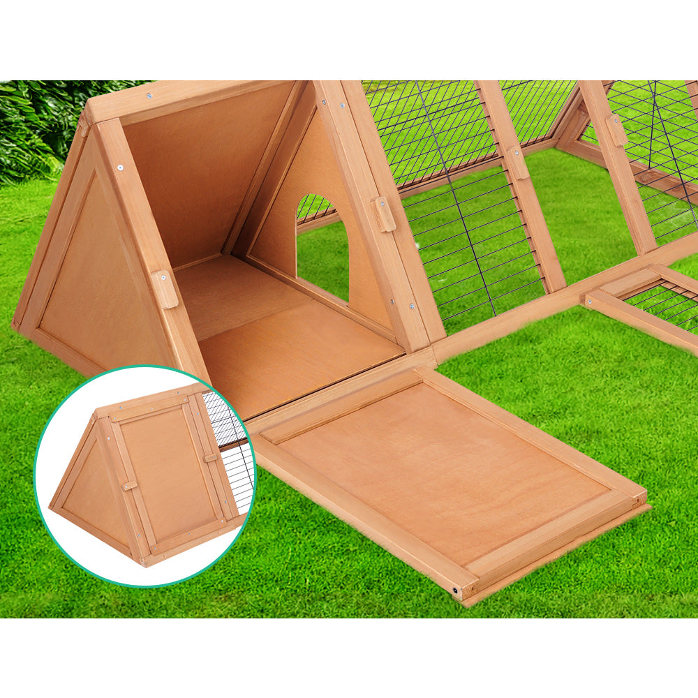 i.Pet Rabbit Hutch 119cm x 51cm x 44cm Chicken Coop Large Run Wooden Cage Outdoor Pet Care > Coops & Hutches > Small Animal Habitats & Cages ipet