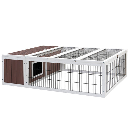 i.Pet Rabbit Hutch 124cm x 90cm x 35cm Chicken Coop Large Outdoor Wooden Run Cage House Pet Care > Coops & Hutches > Small Animal Habitats & Cages Woofy and Whiskers