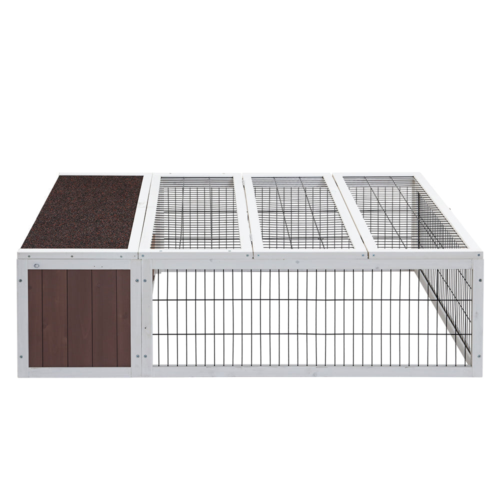 i.Pet Rabbit Hutch 124cm x 90cm x 35cm Chicken Coop Large Outdoor Wooden Run Cage House Pet Care > Coops & Hutches > Small Animal Habitats & Cages Woofy and Whiskers