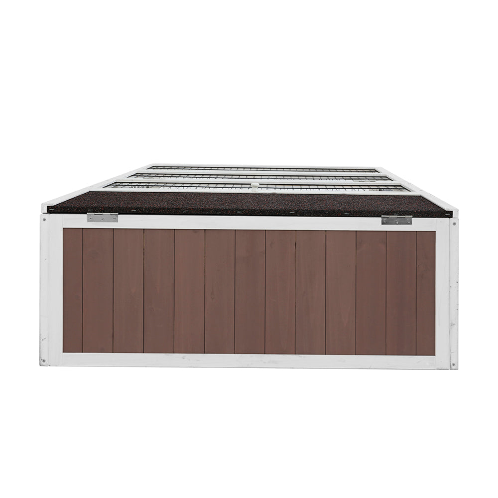 i.Pet Rabbit Hutch 124cm x 90cm x 35cm Chicken Coop Large Outdoor Wooden Run Cage House Pet Care > Coops & Hutches > Small Animal Habitats & Cages Woofy and Whiskers