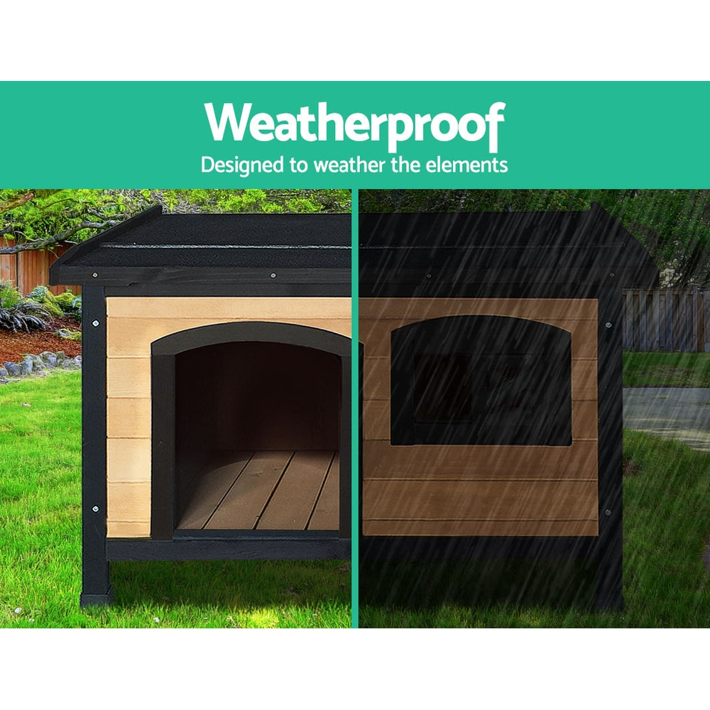 i.Pet Extra Large Wooden Dog Kennel – Indoor & Outdoor Cabin Wooden Dog Kennel ipet