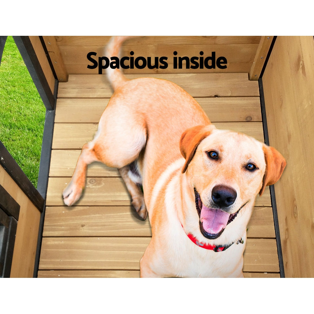 i.Pet Extra Large Wooden Dog Kennel – Indoor & Outdoor Cabin Wooden Dog Kennel ipet