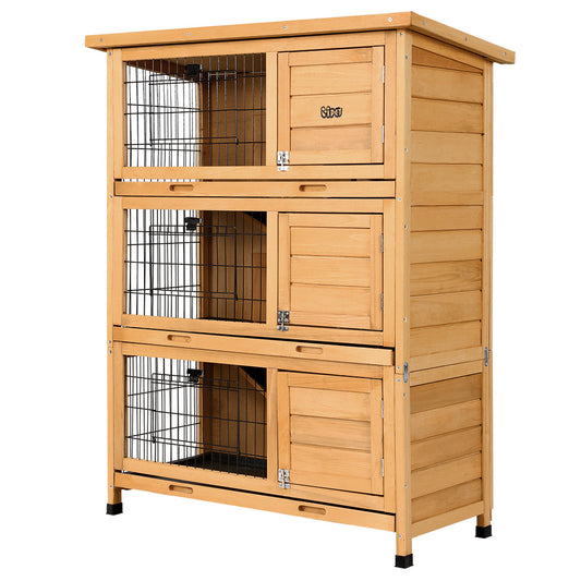 i.Pet Rabbit Hutch 91.5cm x 46cm x 116.5cm Chicken Coop Large House Cage Run Wooden Bunny Outdoor Pet Care > Coops & Hutches > Small Animal Habitats & Cages Woofy and Whiskers