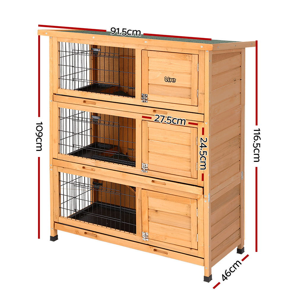 i.Pet Rabbit Hutch 91.5cm x 46cm x 116.5cm Chicken Coop Large House Cage Run Wooden Bunny Outdoor Pet Care > Coops & Hutches > Small Animal Habitats & Cages Woofy and Whiskers